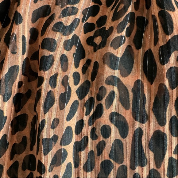 Scotch & Soda Sheer Leopard Print Long Sleeve Top - Picture 5 of 14